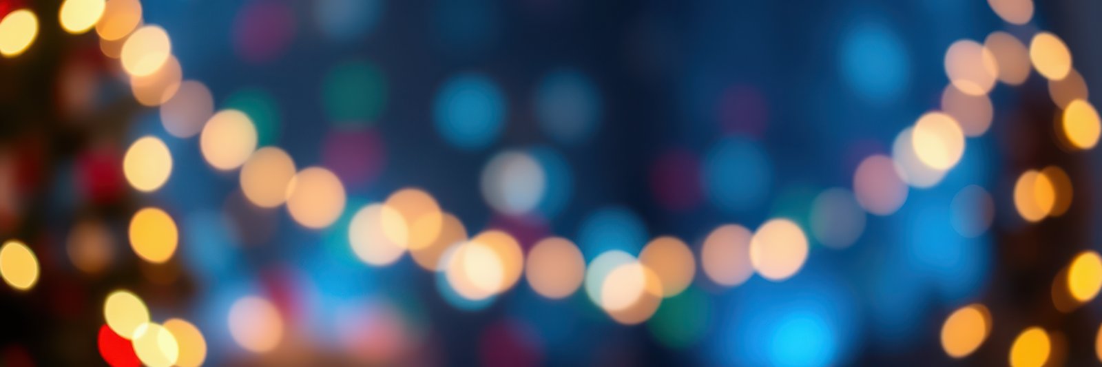 Colorful lights create a festive atmosphere during a holiday celebration in a cozy urban setting at night